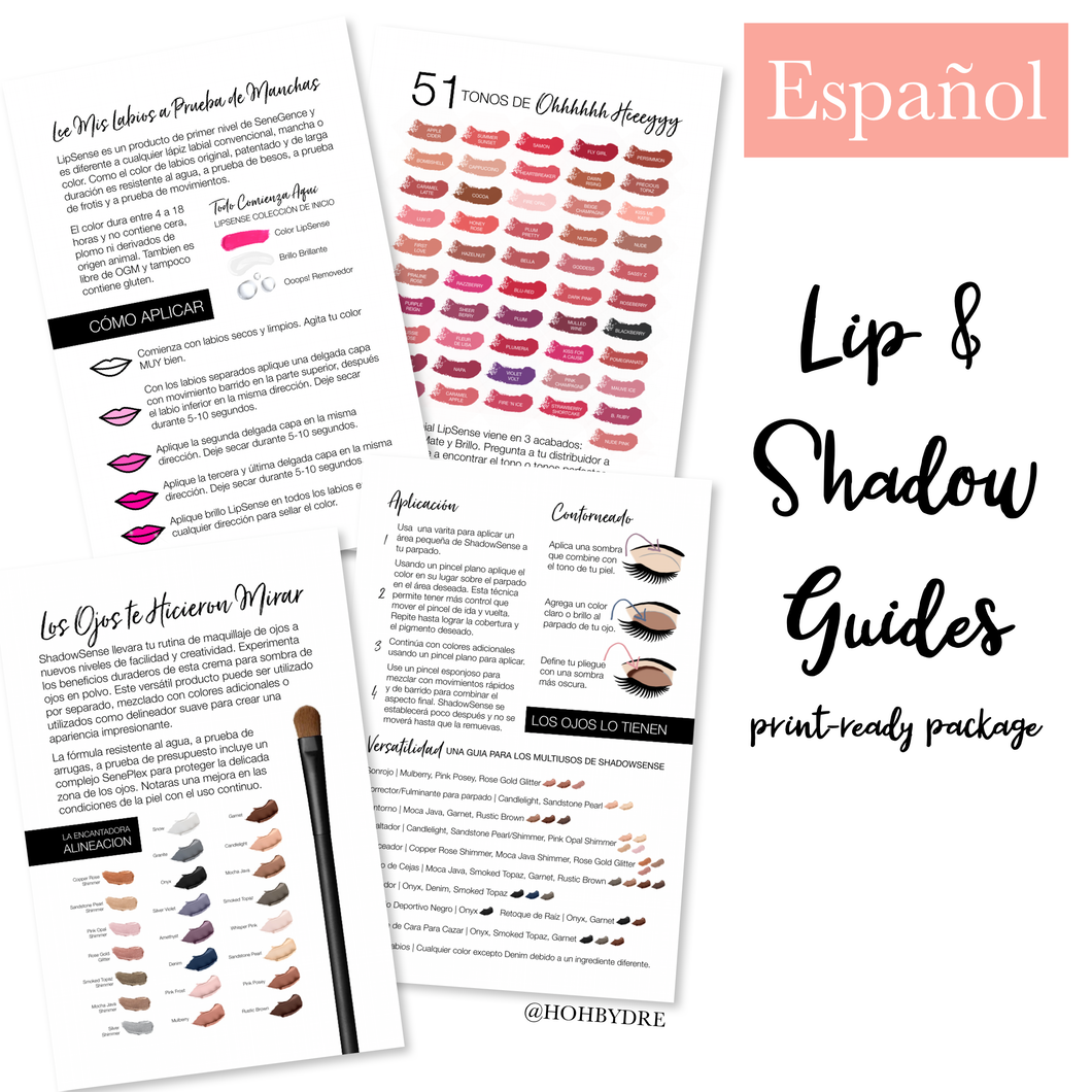 Español | Lip & Shadow Guide Print-Ready Package