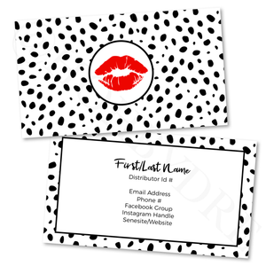 Spots w/ Blu-Red Lips Customized Business Card